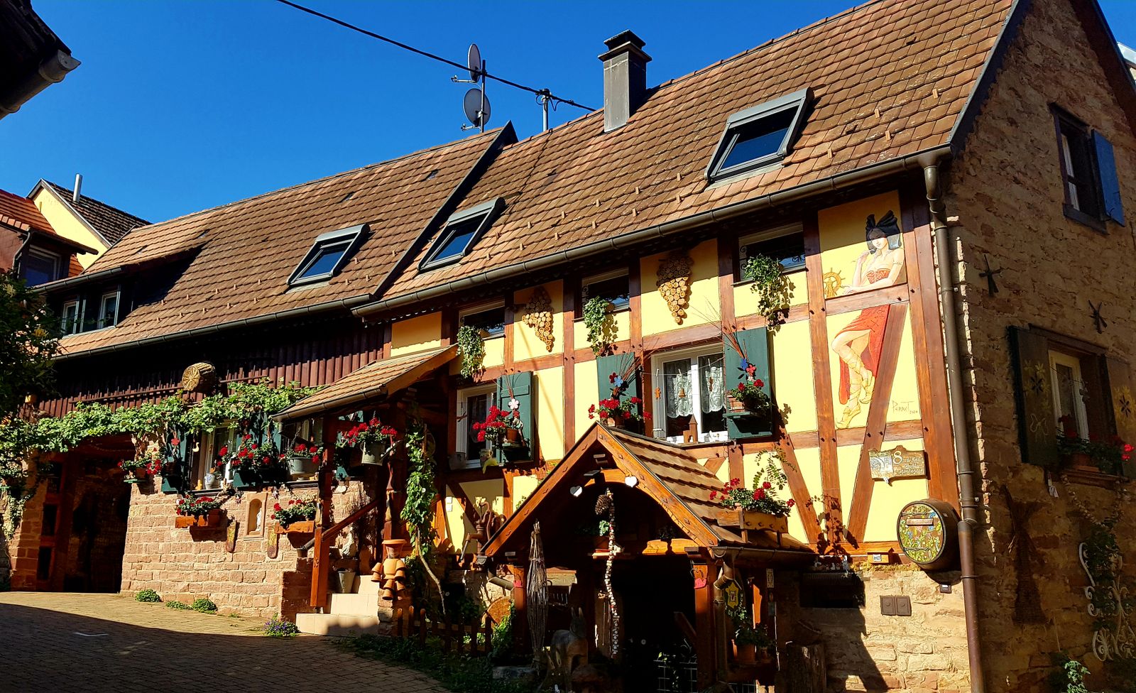 Vue principale de notre gîte  situé à F 67560 Rosenwiller