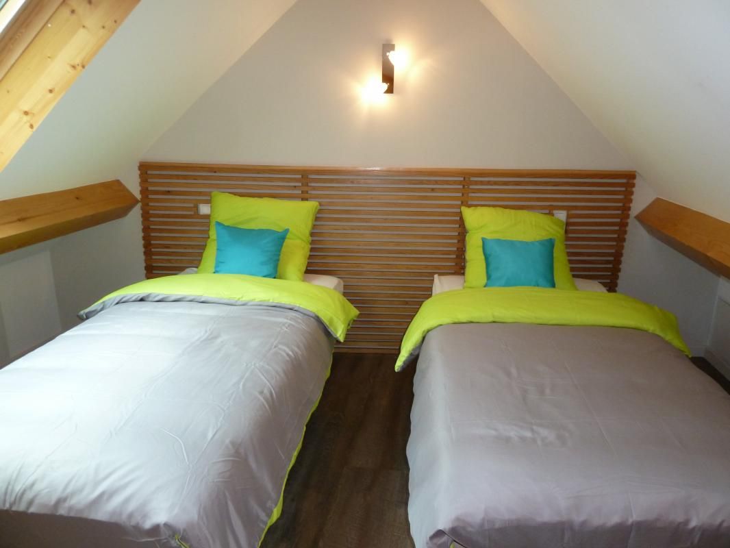 La chambre 02: 2 lits de 1.90x0.90
