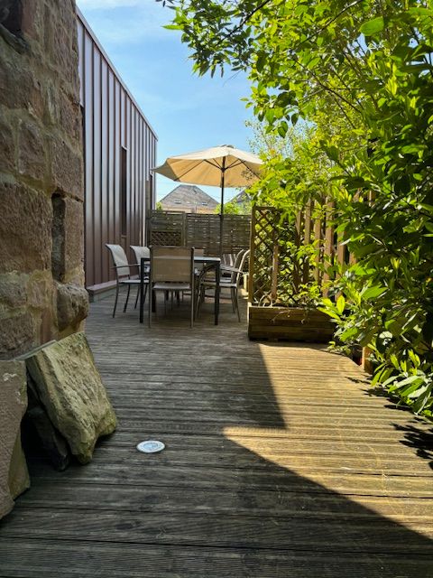 terrasse vue depuis le coin détente