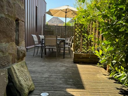 terrasse vue depuis le coin détente