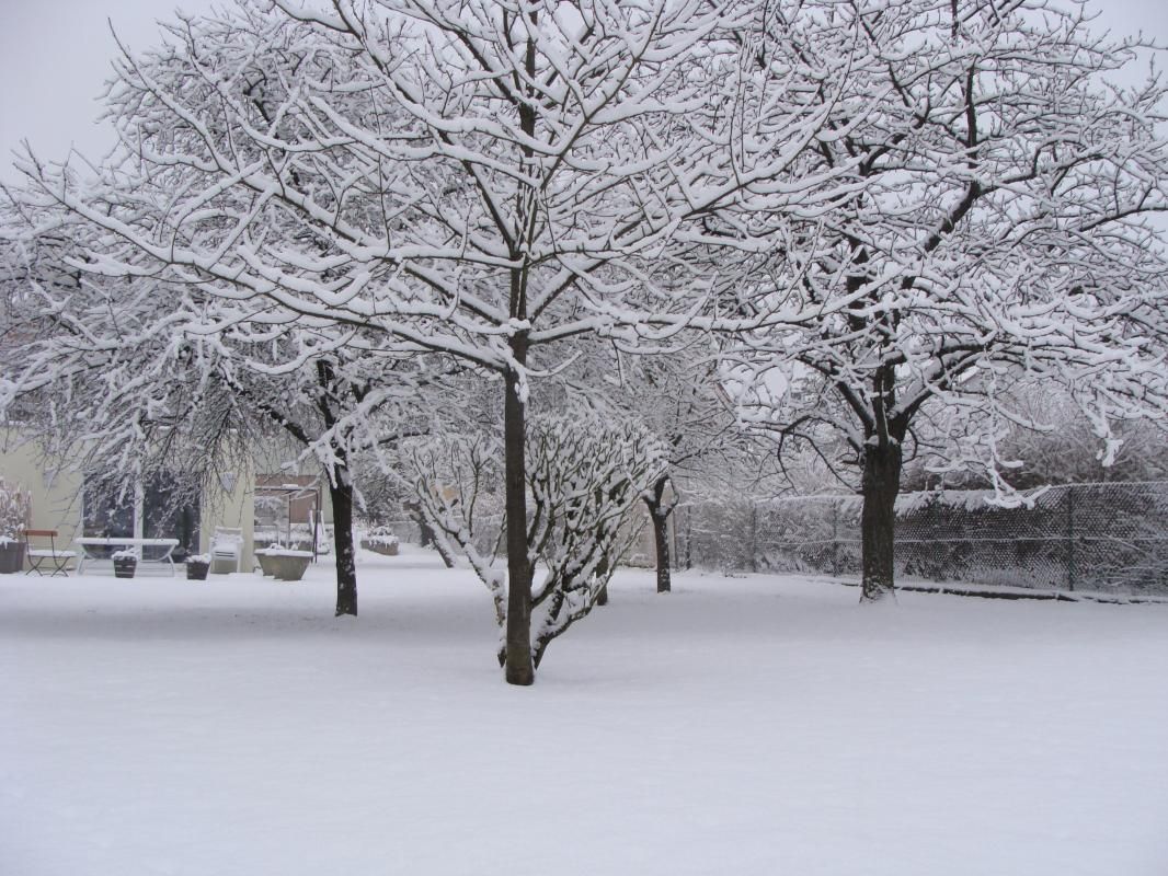 Le gite sous la neige.