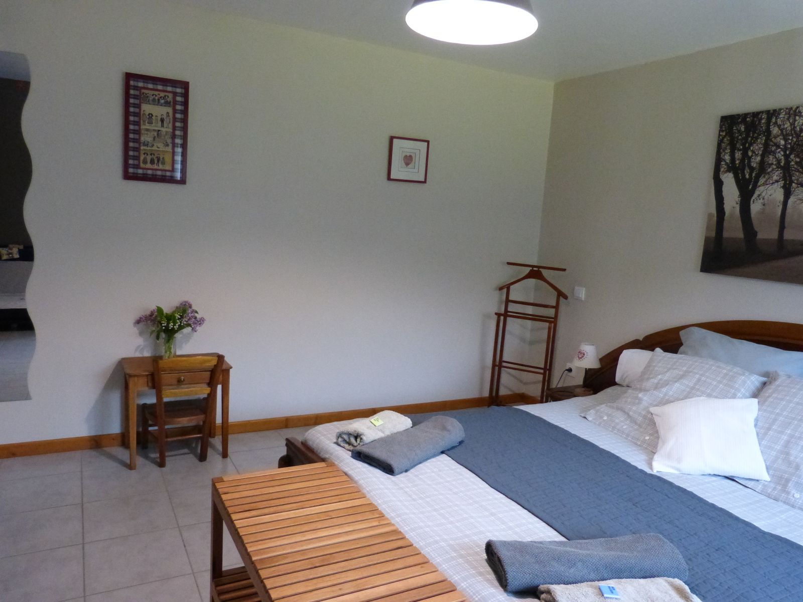 Lit fait à l'arrivée.