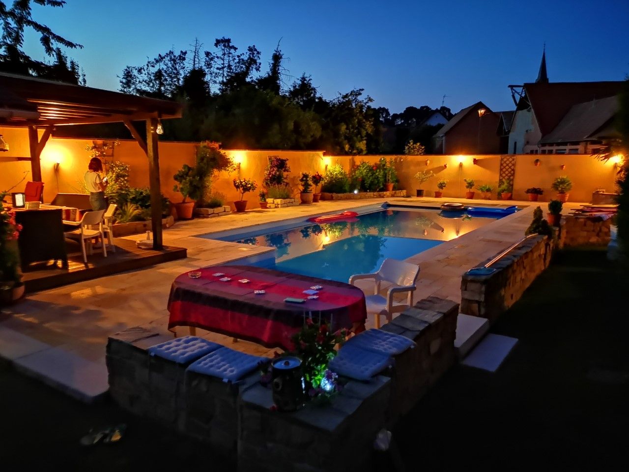 piscine nuit