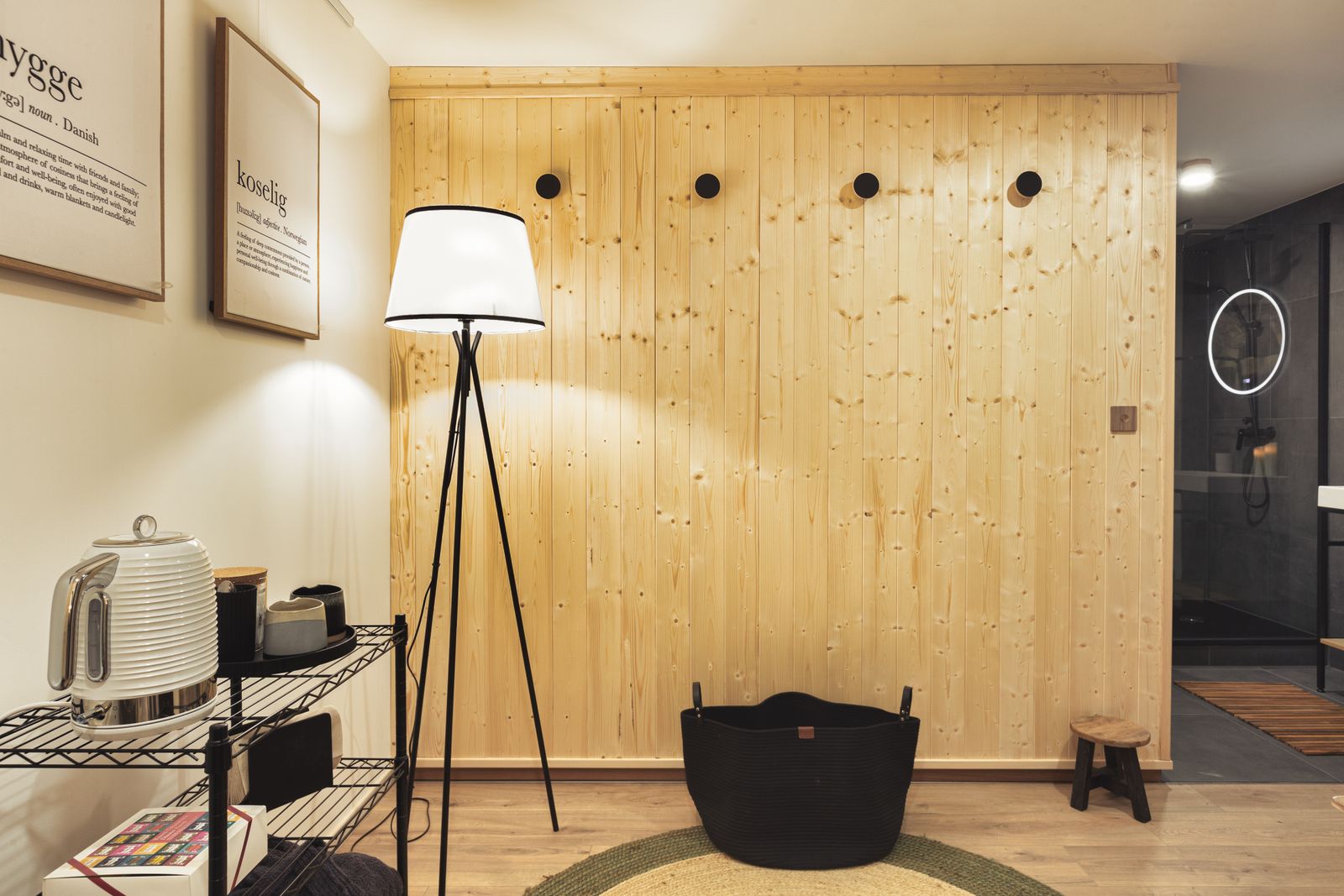 L’espace détente au bas du chalet