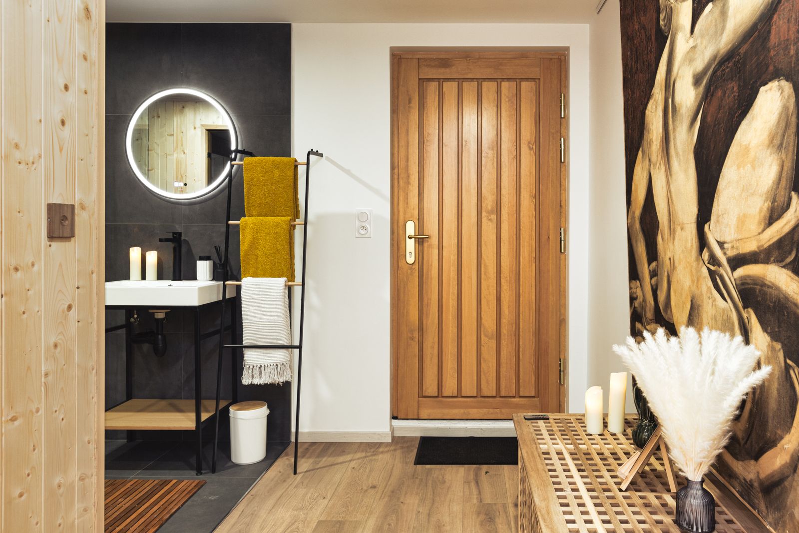 L’espace détente au bas du chalet