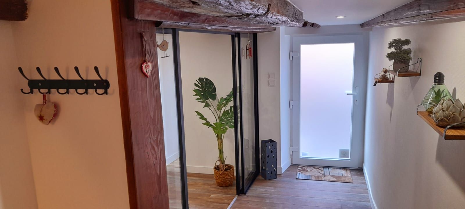 Verrière coulissante et entrée