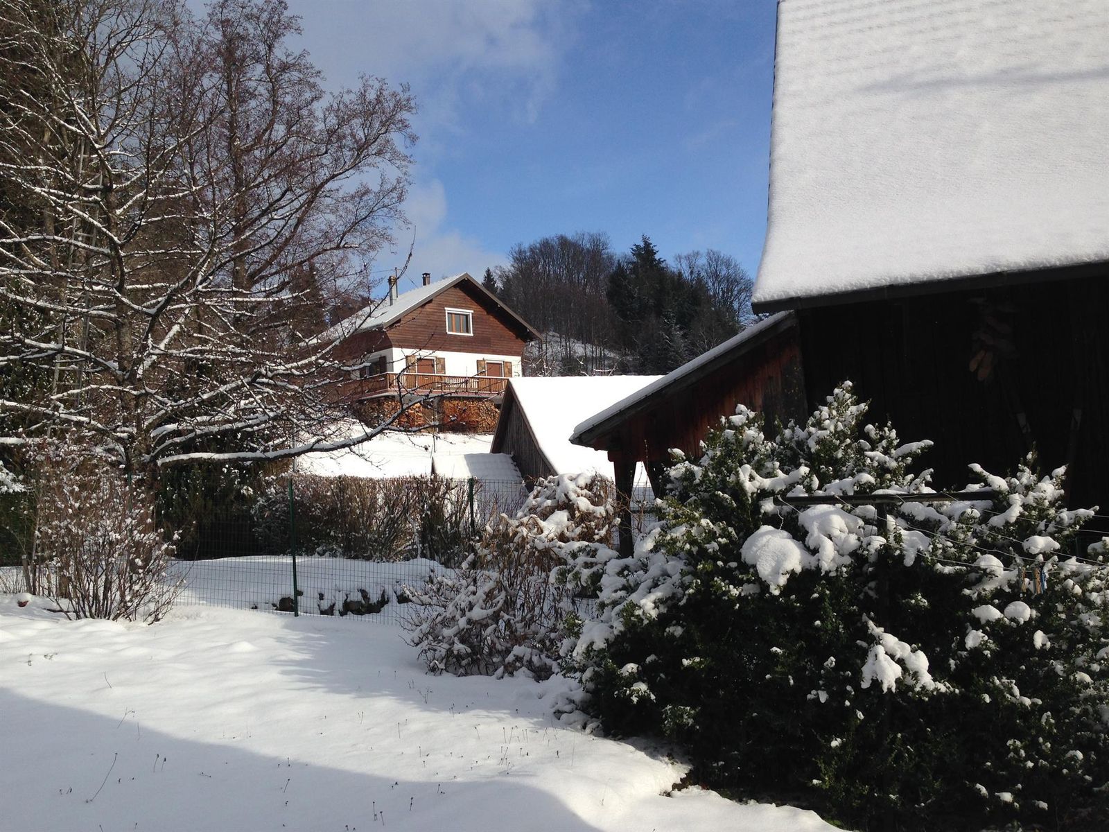 Le chalet en hiver