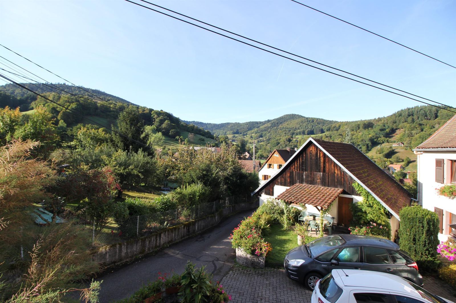 Vue depuis la fenêtre du gîte