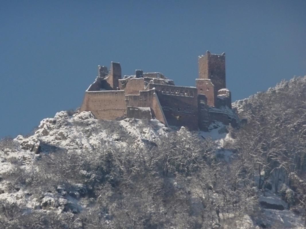 vue sur les trois chateaux de ribeauvillé