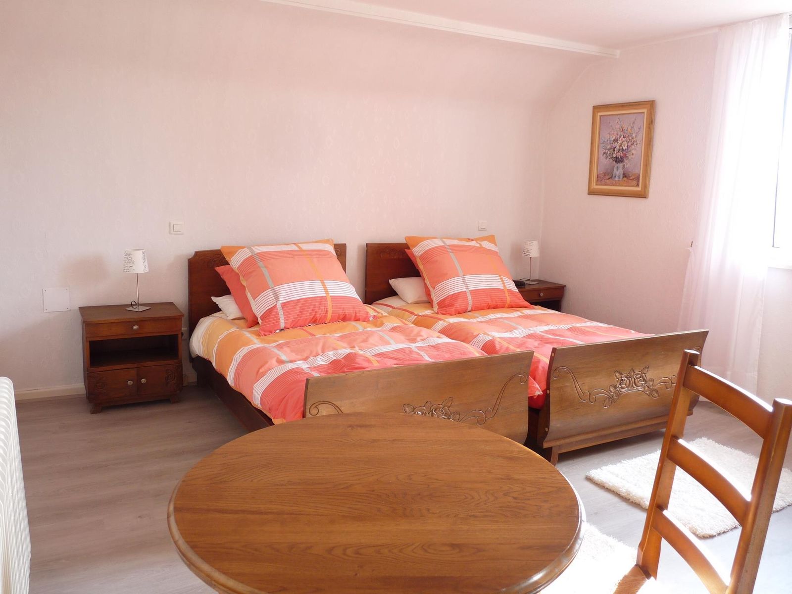 chambre double, lits 100 cm