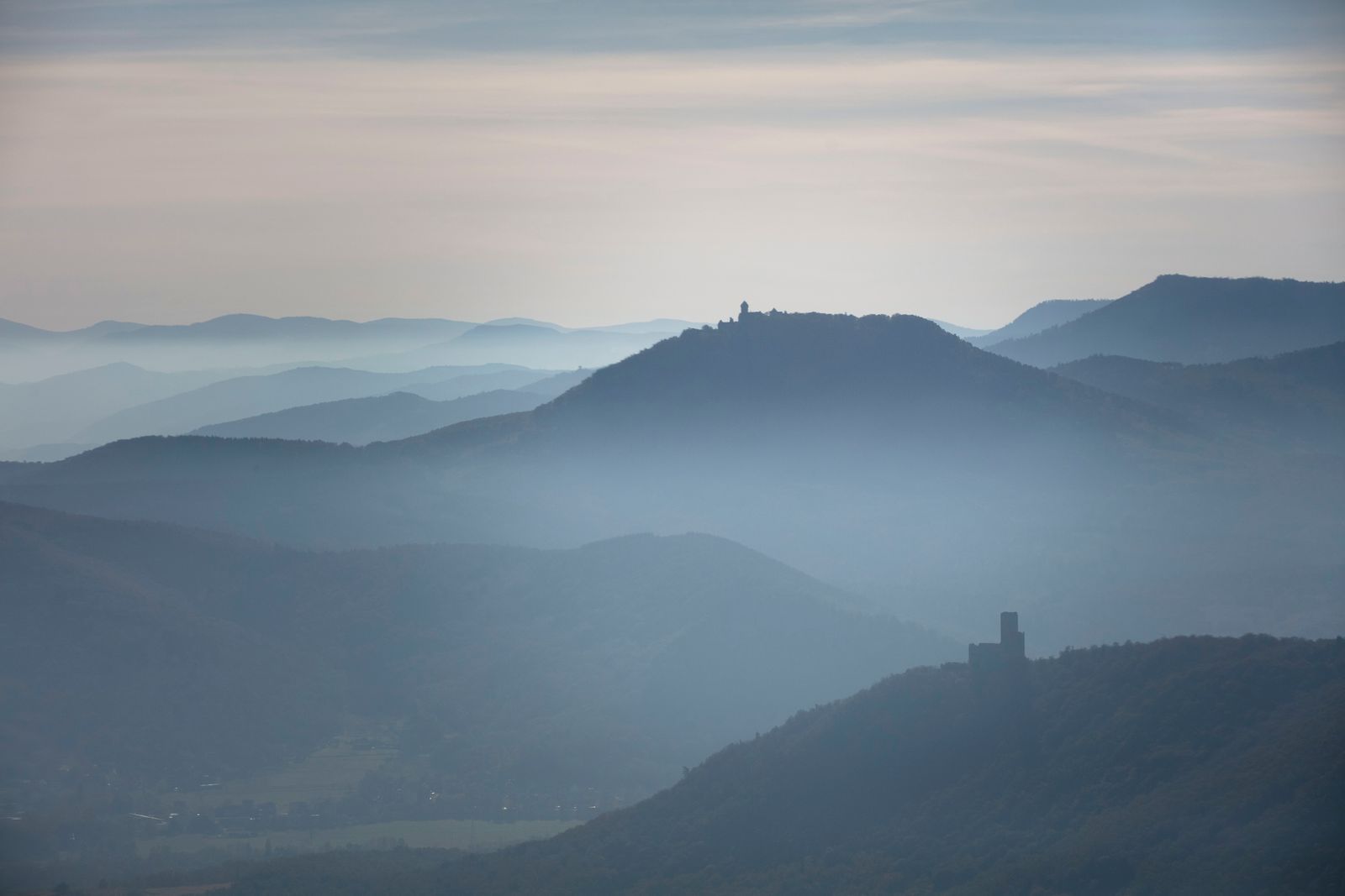 Les Vosges d'Alsace, vu d'avion. ©Atelier Pallagès
