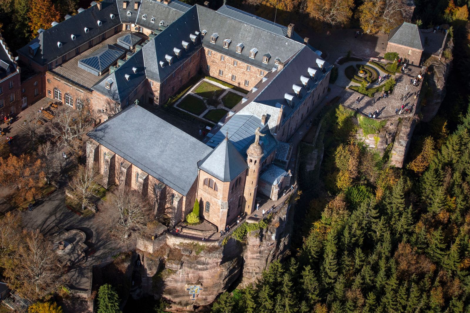 Le Mont Sainte Odile, vu d'avion. ©Atelier Pallagès
