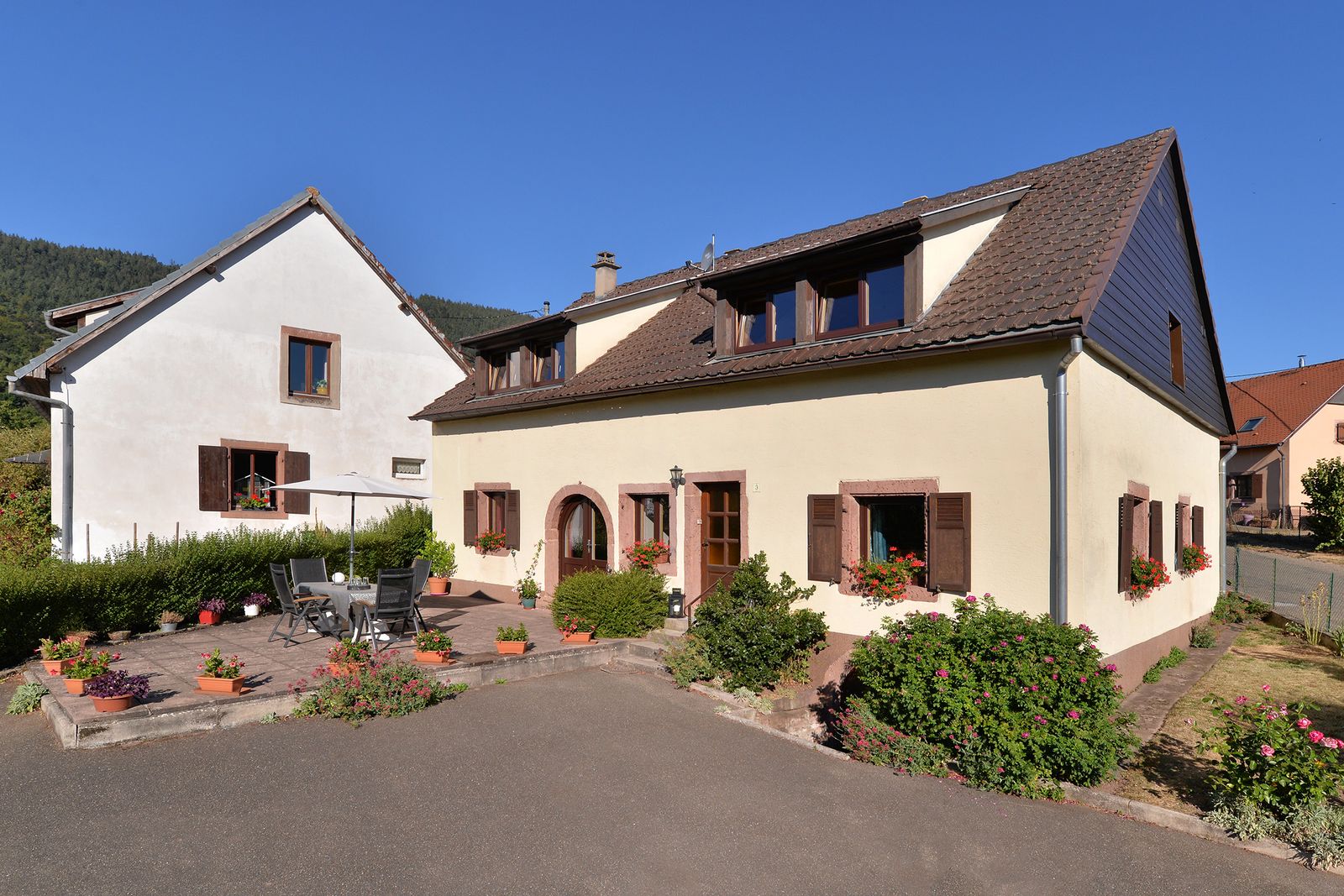 Gîte RdCh - côté terrasse
